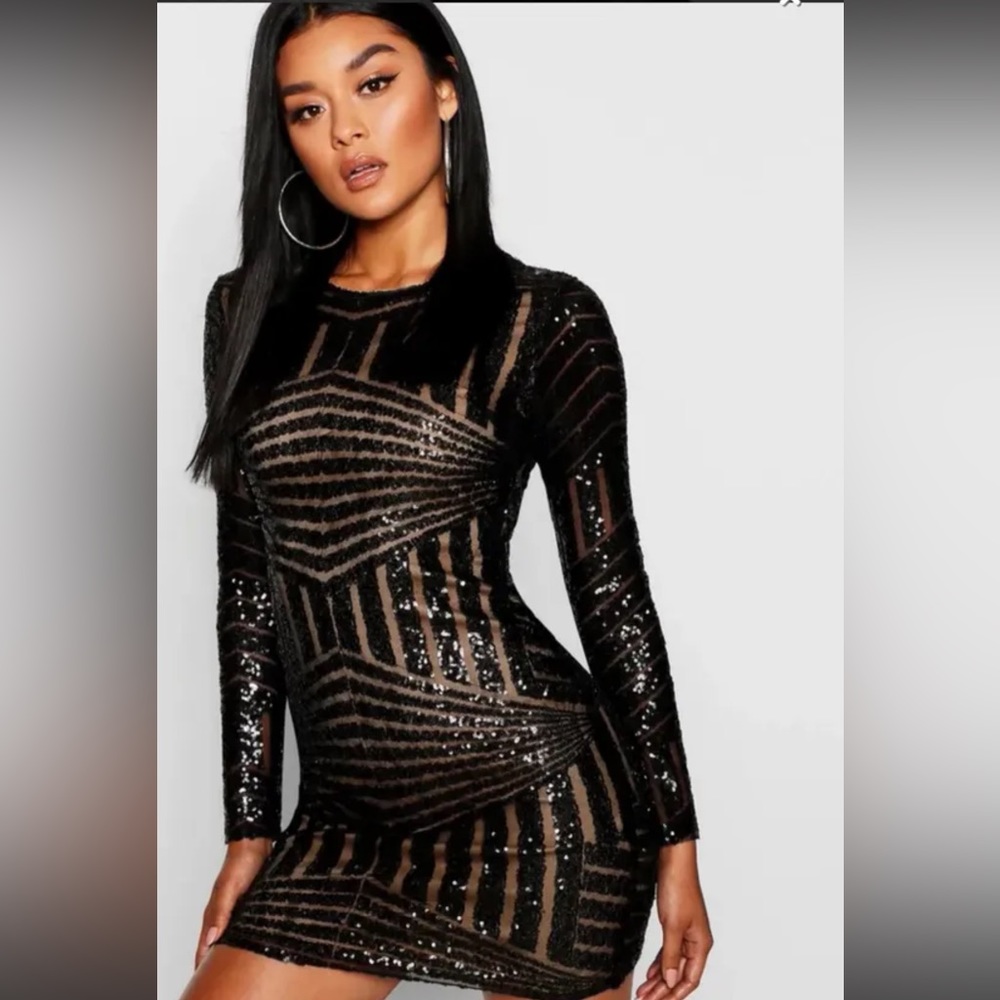 Boohoo backless dress
